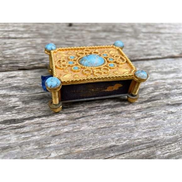 Vintage Lenwile Ardalt Porcelain Glass Jewel Vanity Set Box Match safe Trays - Picture 10 of 16